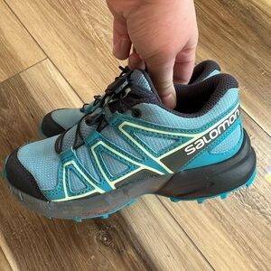 Salomon Teal and Black Outdoor Shoes